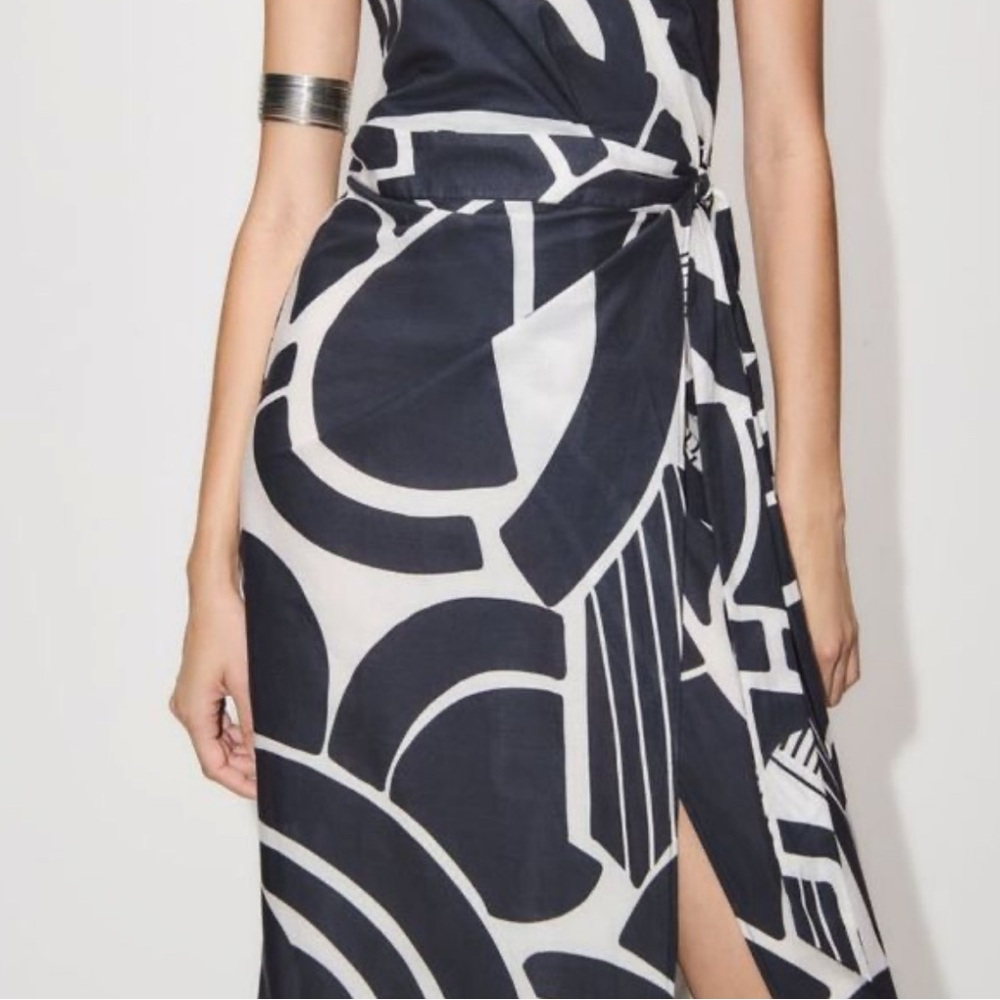 Zara Blue & White Wrap Dress